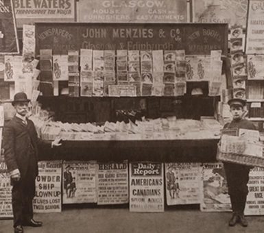 John Menzies newspaper stand